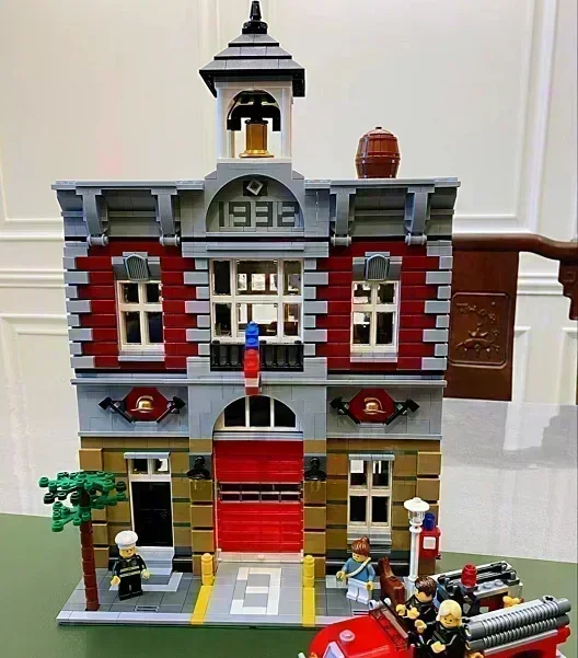 Expert Brick Bank Cafe Corner Model Moc Modular Houses Building Blocks Toys Pet Book Shop Town Hall Downtown Diner