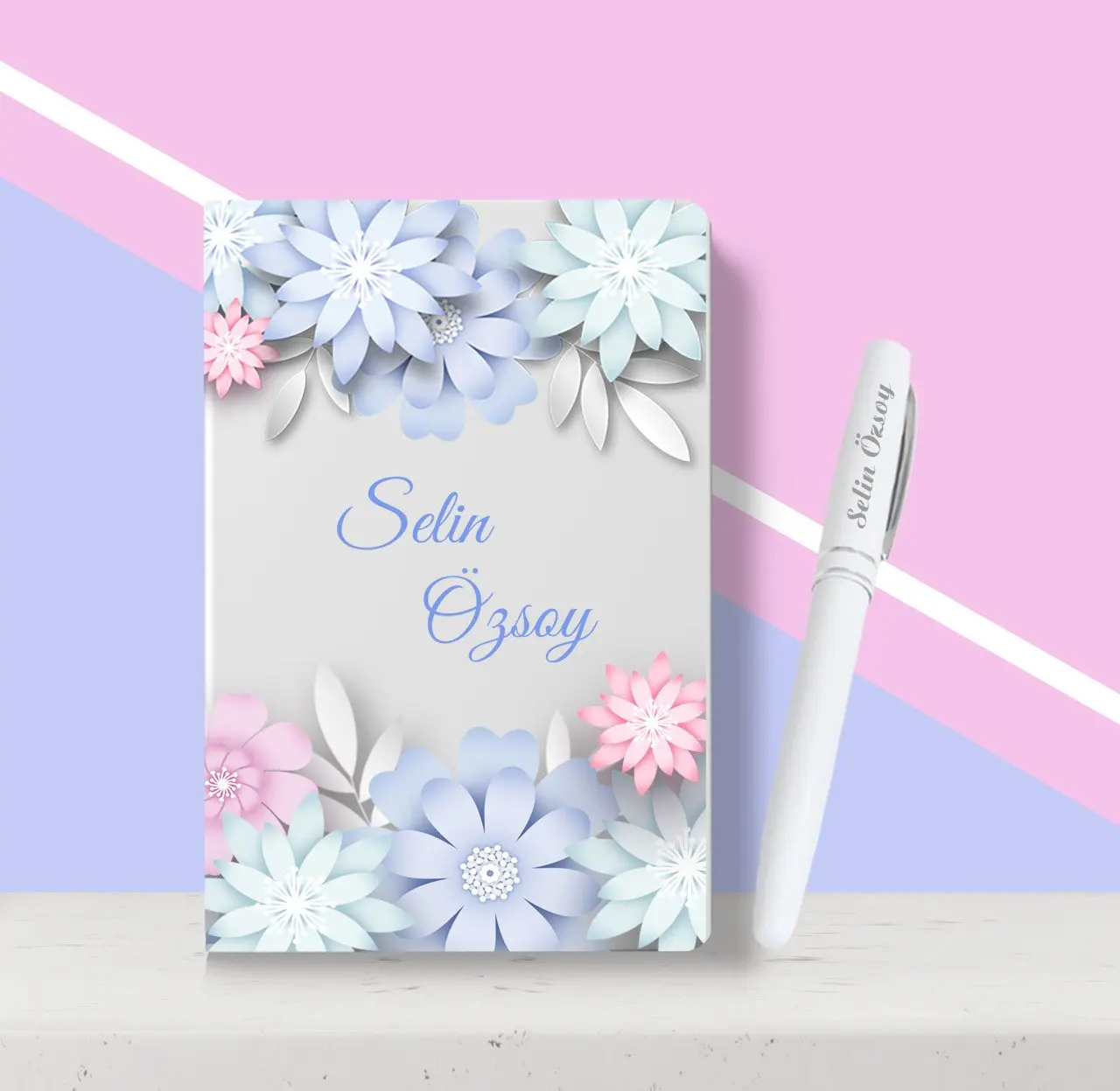 

На заказ, с украшением в виде цветка, Белый Ручка для записной книжки Seti-5