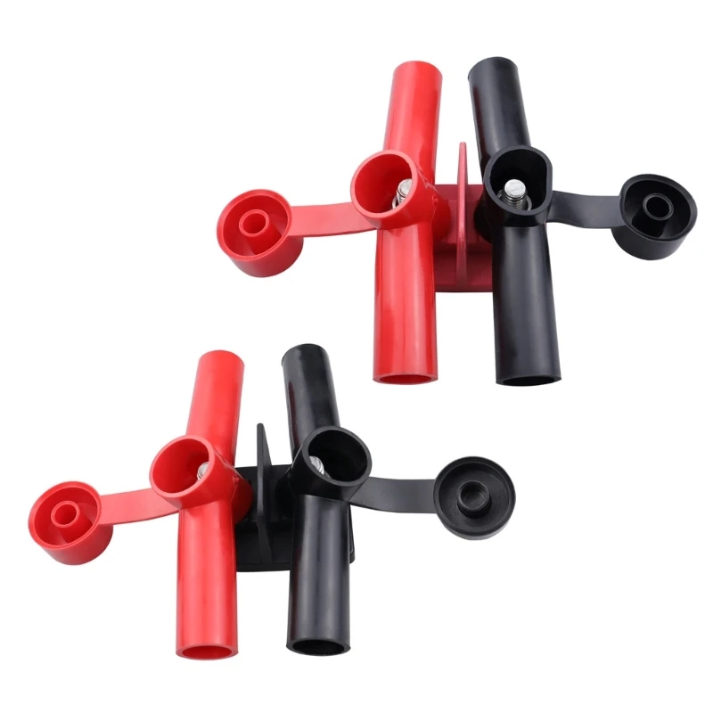

Double Powerpost Cable Connectors Black & Red Insulator for High Amp Conductors