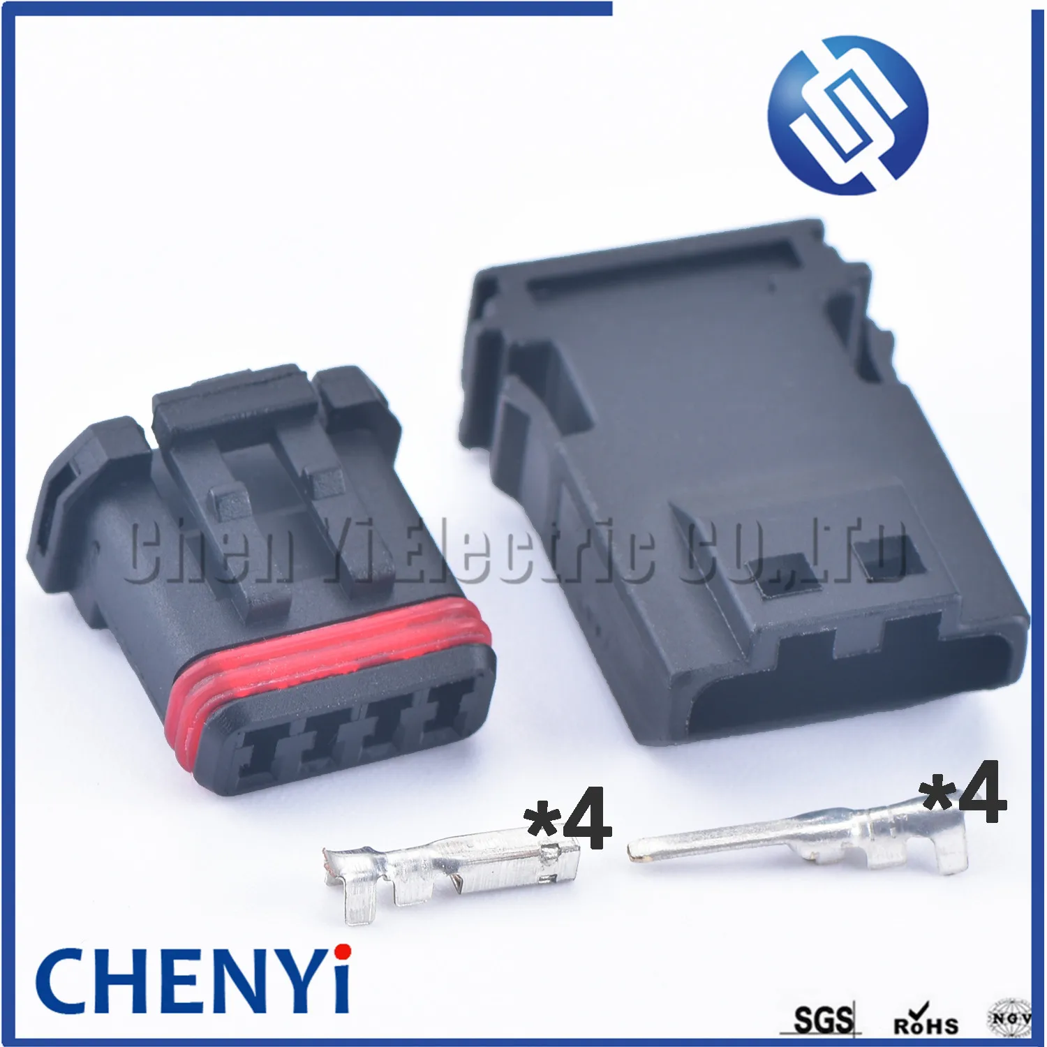 

1 Set 4 Pin Female male Auto Waterproof Connector Car Rearview Mirror Heating Wire Harness plug Socket MX19004S51 MX19004P51