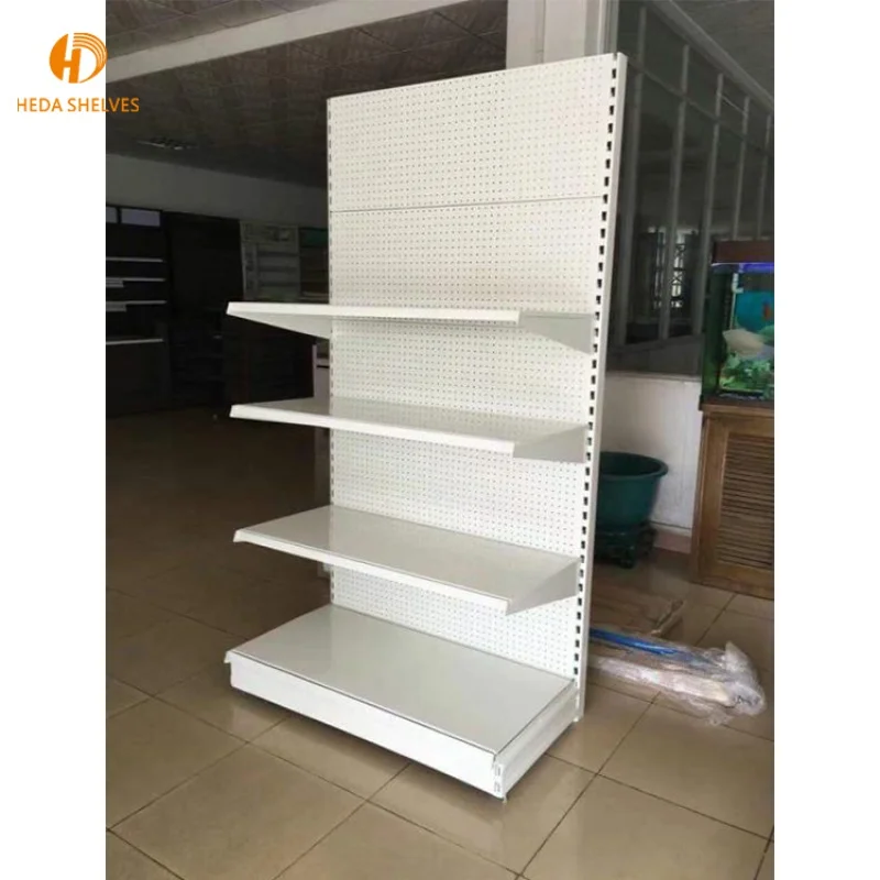 

Прямая Заводская цена, металлическая полка для гондолы для супермаркета/двухсторонняя полка для продуктов