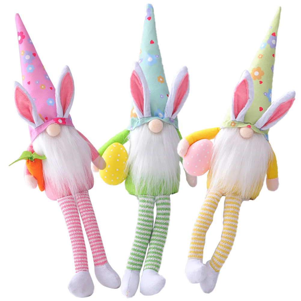 

Gnome Easterbunny Decor Decorations Desktop Rabbit Festival Ornament Party