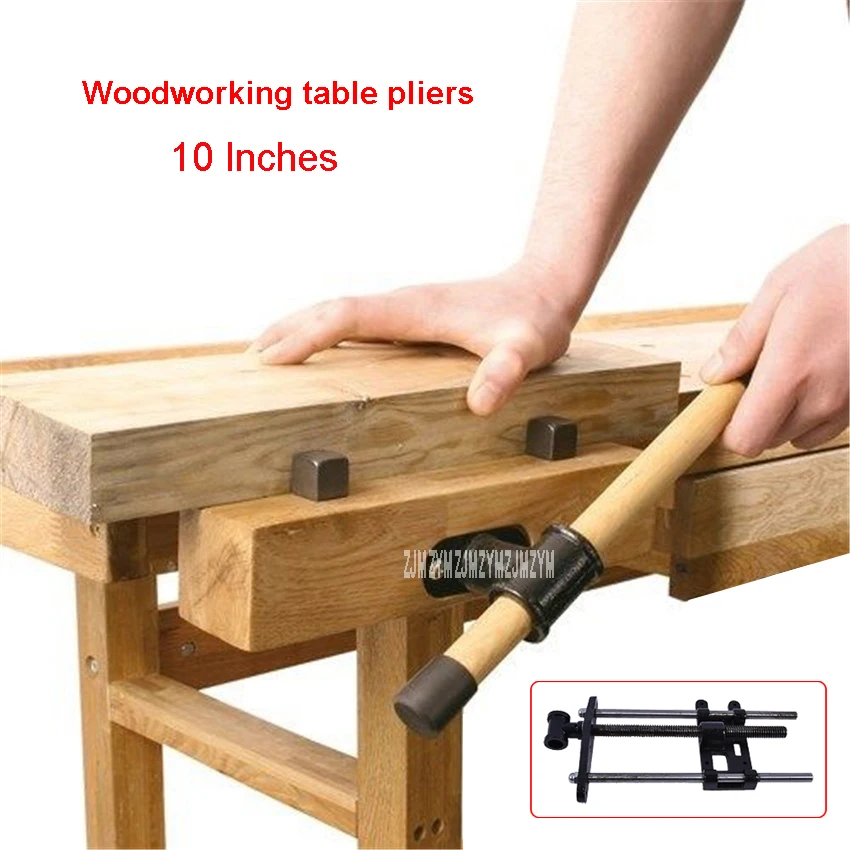 

10 cali stół warsztatowy stół stołowy wysokie imadło szczypce drewniane szczypce szerokość mocowania 20cm odlewstołowywna