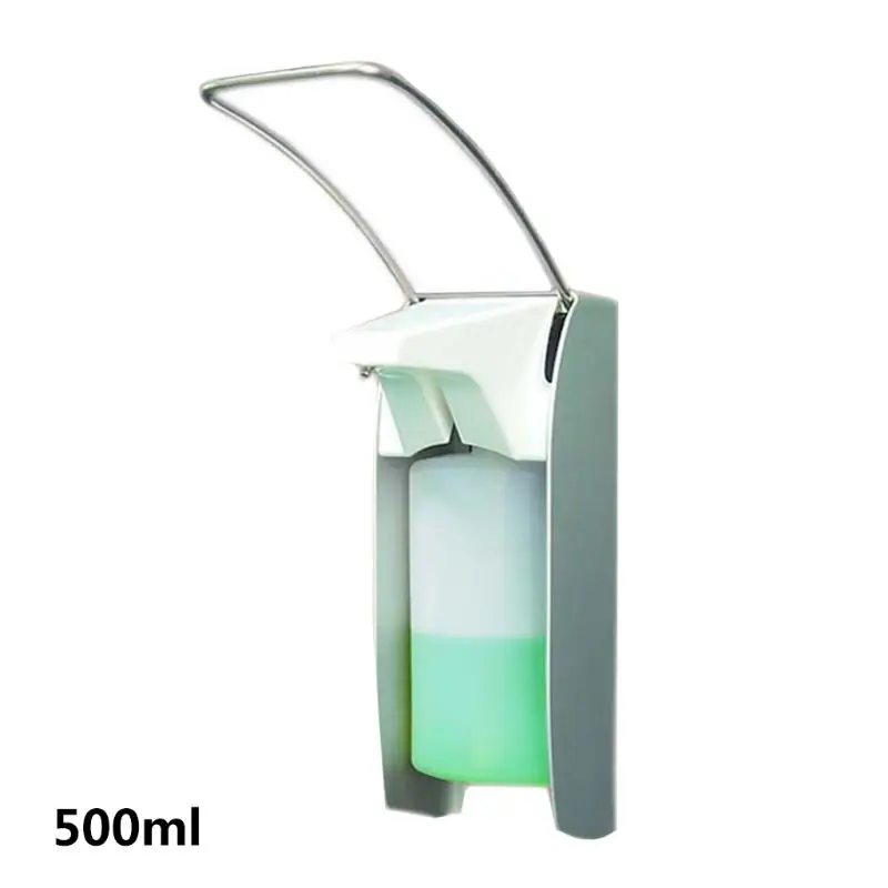 

Wall Mounted Soap Dispenser Elbow Press Shampoo Dispenser Bottle Bathroom Liquid Containers Easy to Install Dropship