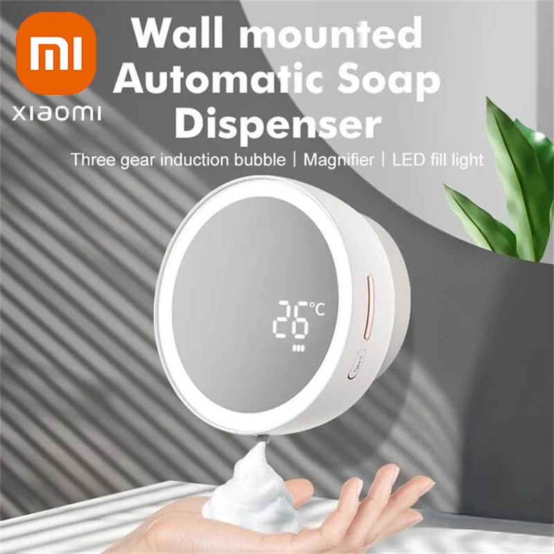

Xiaomi M1 Beauty Mirror Foam Mobile Phone Wall Mounted Soap Dispenser Infrared Induction Soap Dispenser Automatic Hand Sanitizer