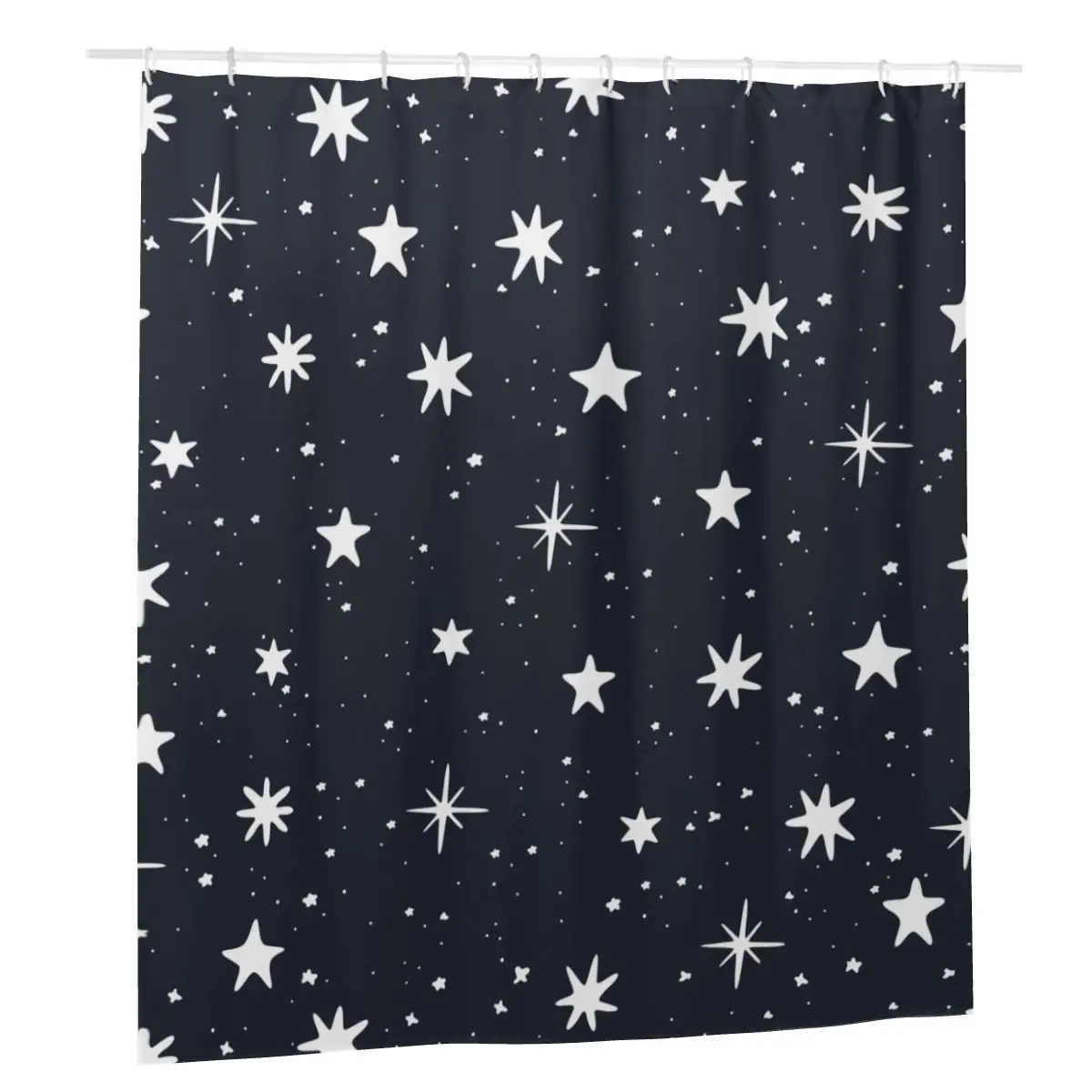 

Starry Sky Shower Curtain Bathroom Bath Curtain Stars Creative Curtain
