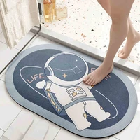 cartoon diatomite earth bath mats non slip fast drying bathroom carpet rug easy clean hard shower mat floor foot mat for toilet