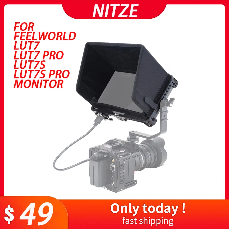 

Клетка для монитора Nitze для Feelworld Lut7S / LUT7 PRO / LUT7S PRO 7 дюймов с кабелем PE21 HDMI-совместимым