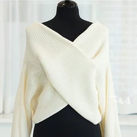 Свитер с открытыми плечами #5