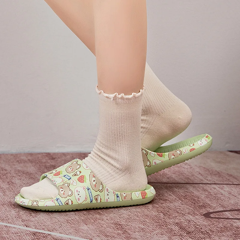 Women's Shoes Sandals and Slippers Girly Summer Non-slip Soft Bottom Indoor Casual Bathroom Outside Wear Beach Slippers