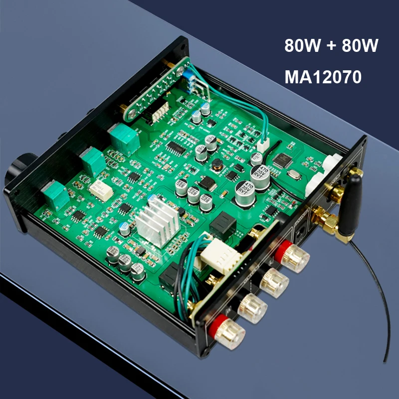 Цифровой аудио усилитель мощности Infineon MA12070 80 Вт + Bluetooth 5 0 эквалайзер 20 ~ 200 Hi-Fi