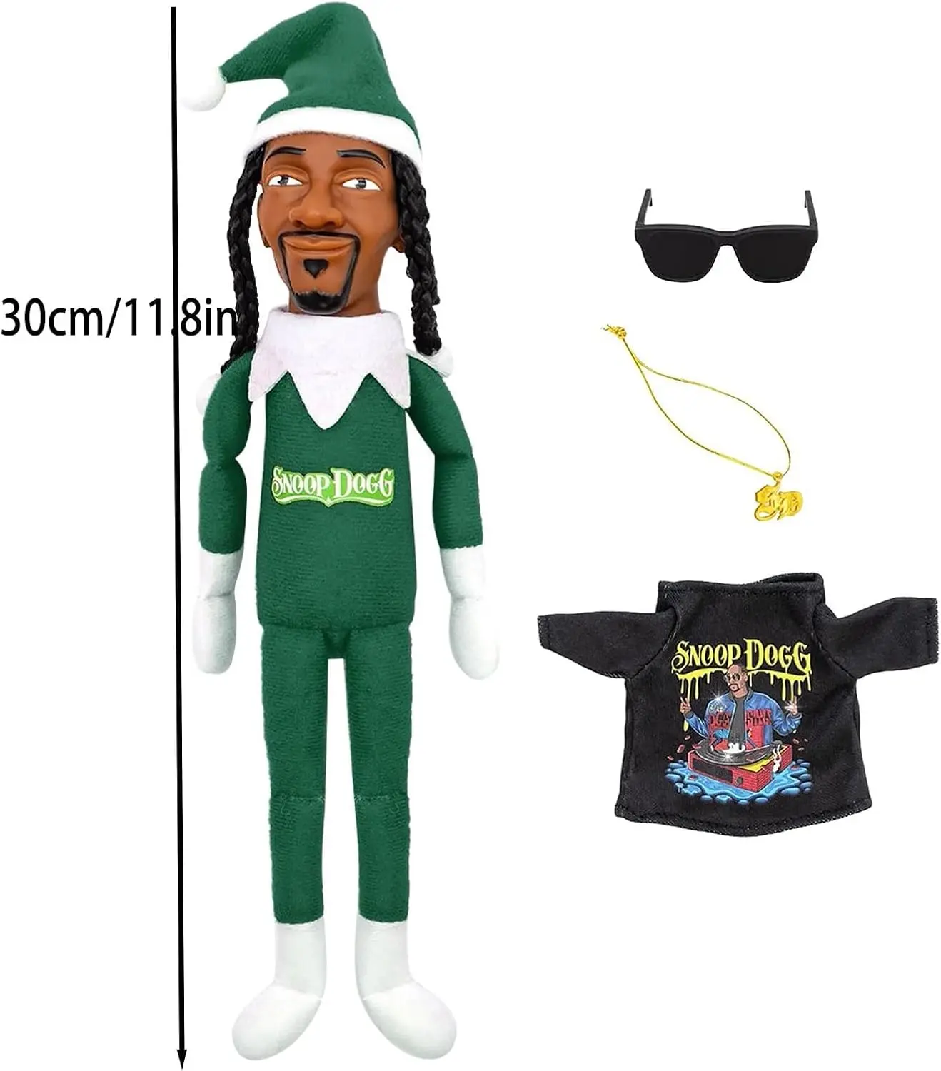 Плюшевый Snoop Stoop, полка для снупа, кукла эльфа, 12-дюймовая фигурка эльфа, большая подарочная коробка Бонуса, рождественский плюш для украшения дома, фестиваля, вечеринки (art.: 3920cae13bc91) - 3920cae13bc91