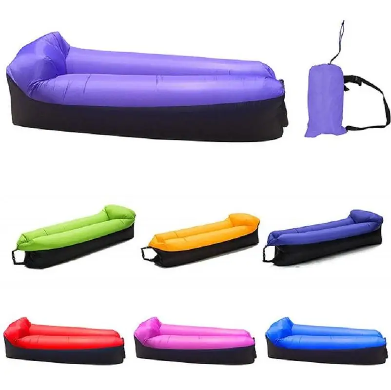 

Inflatable Sofa Cushion Camping Air Tent Bed Sleeping Bag Lazy Beach Air Mattress Folding Lounger Chair Garden Outdoor Furniture