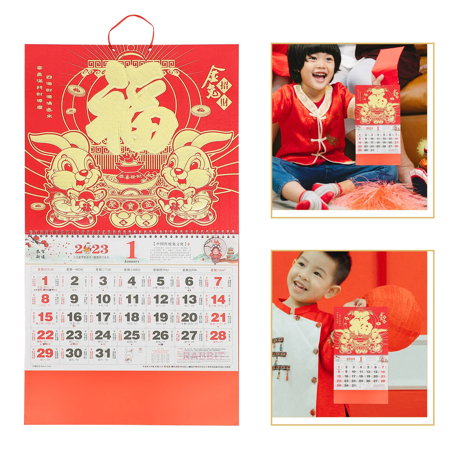 

Calendar 2023 Chinese Wall Year Rabbit New Lunar Hanging Monthlydaily The Home Traditional Zodiac Office Planner Decorative