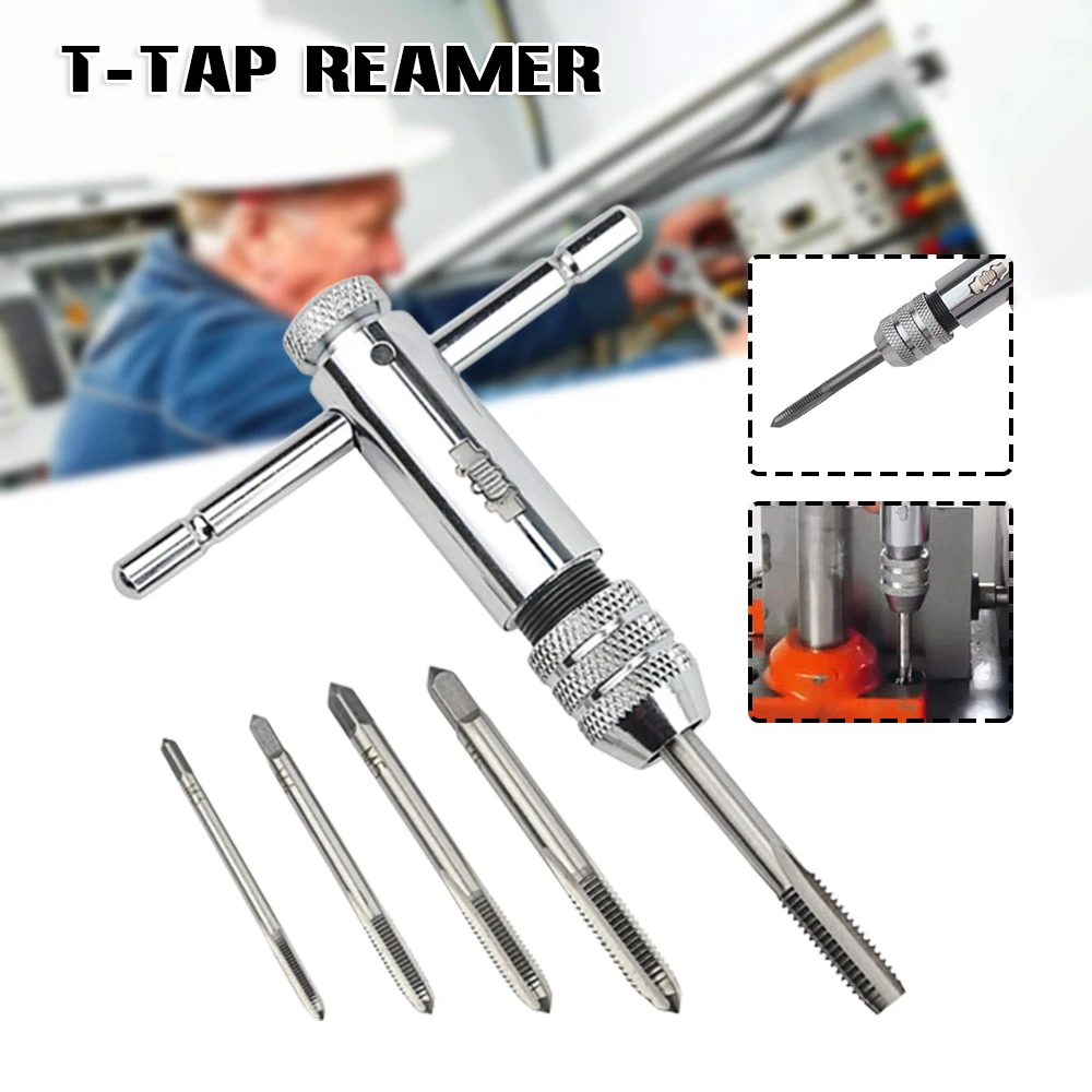 

Newest T-Handle Ratchet Tap Holder Manual Tapping Tool T Type One-Hand Ratchet Wrench For Home Use Adjustable Wrenches