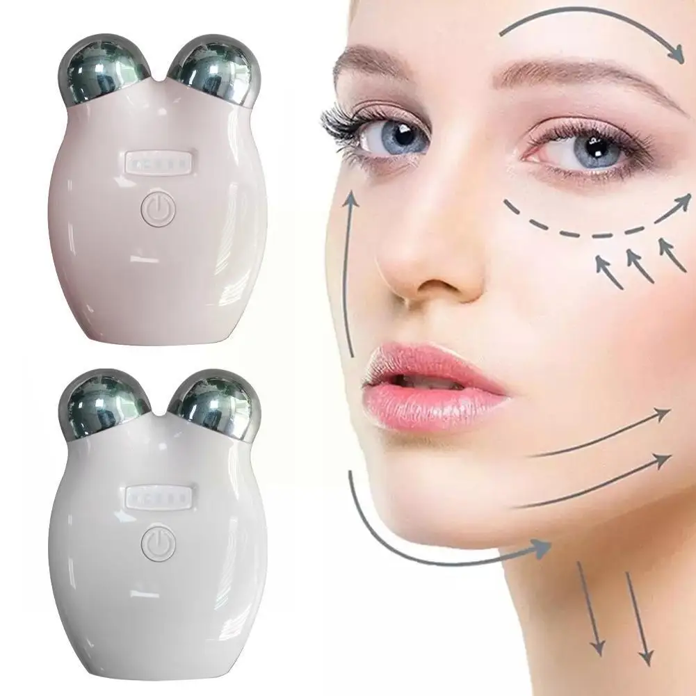 

EMS Electric Beauty Instrument Micro-Current Skin Rejuvenation Device 3D Roller Lift Tighten Skin Facial Massage For Eye Fa C2T3