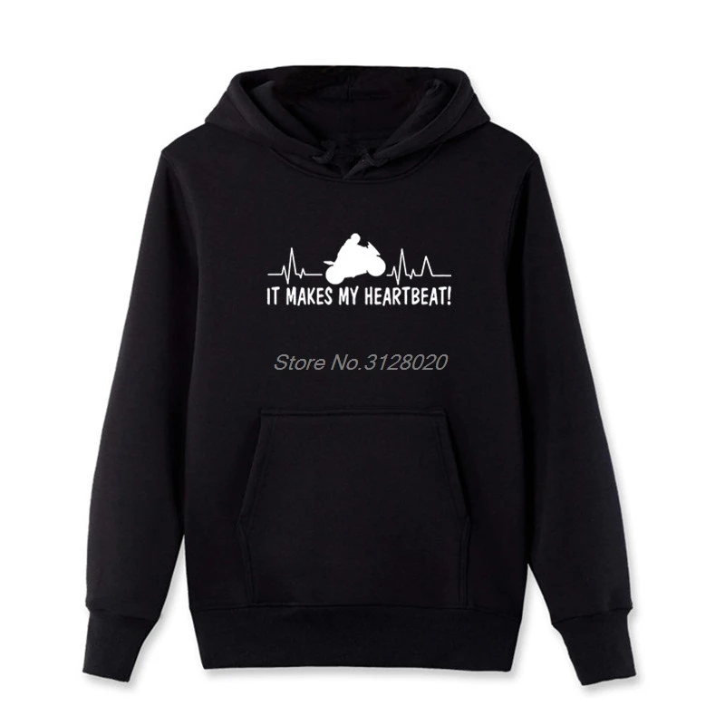 

Funny Motorbike It Makes My Heartbeat Superbikes Hoodies Spring autumn Mens zipper Hoody Sweatshirts Brand Fashion jacket Tops