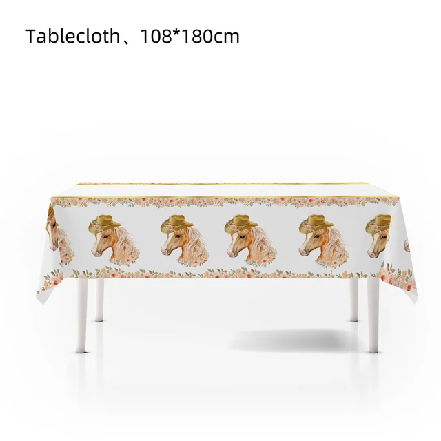 Тема лошади одноразовая посуда бумажные тарелки для вечеринки Cup воздушные шары