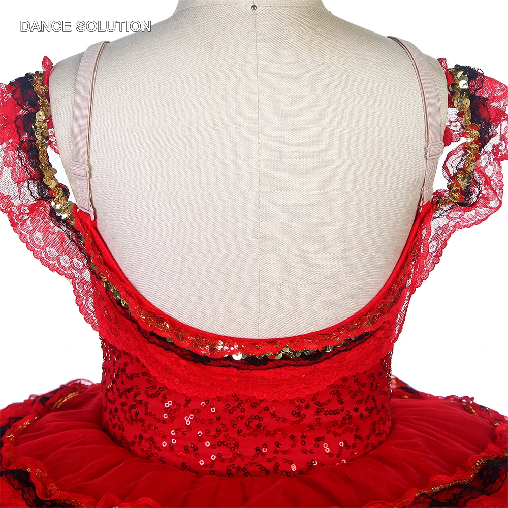 Красное балетное платье-пачка с открытыми плечами блестящее женское платье