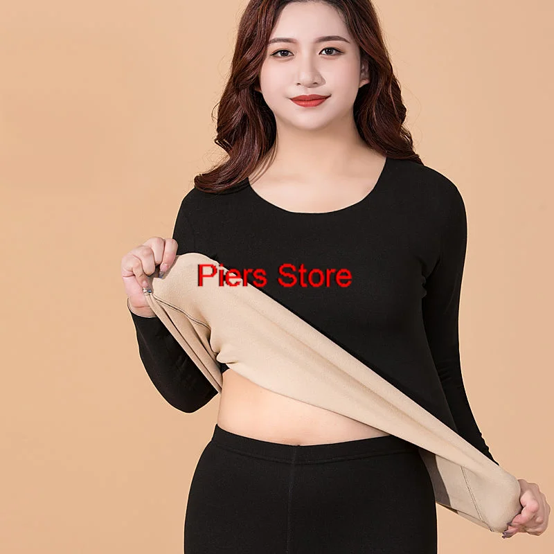 New 2022 Thermal Underwear Warm Winter Long Johns High Elasticity Seamless Intimates Sexy Ladies Long Sleeve Tops+Pants Suit
