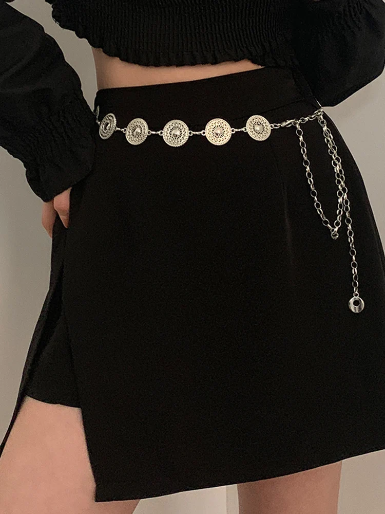 Metal Chain Belt Women's Waist-Tight Decorative Skirt Suit Waist Chain