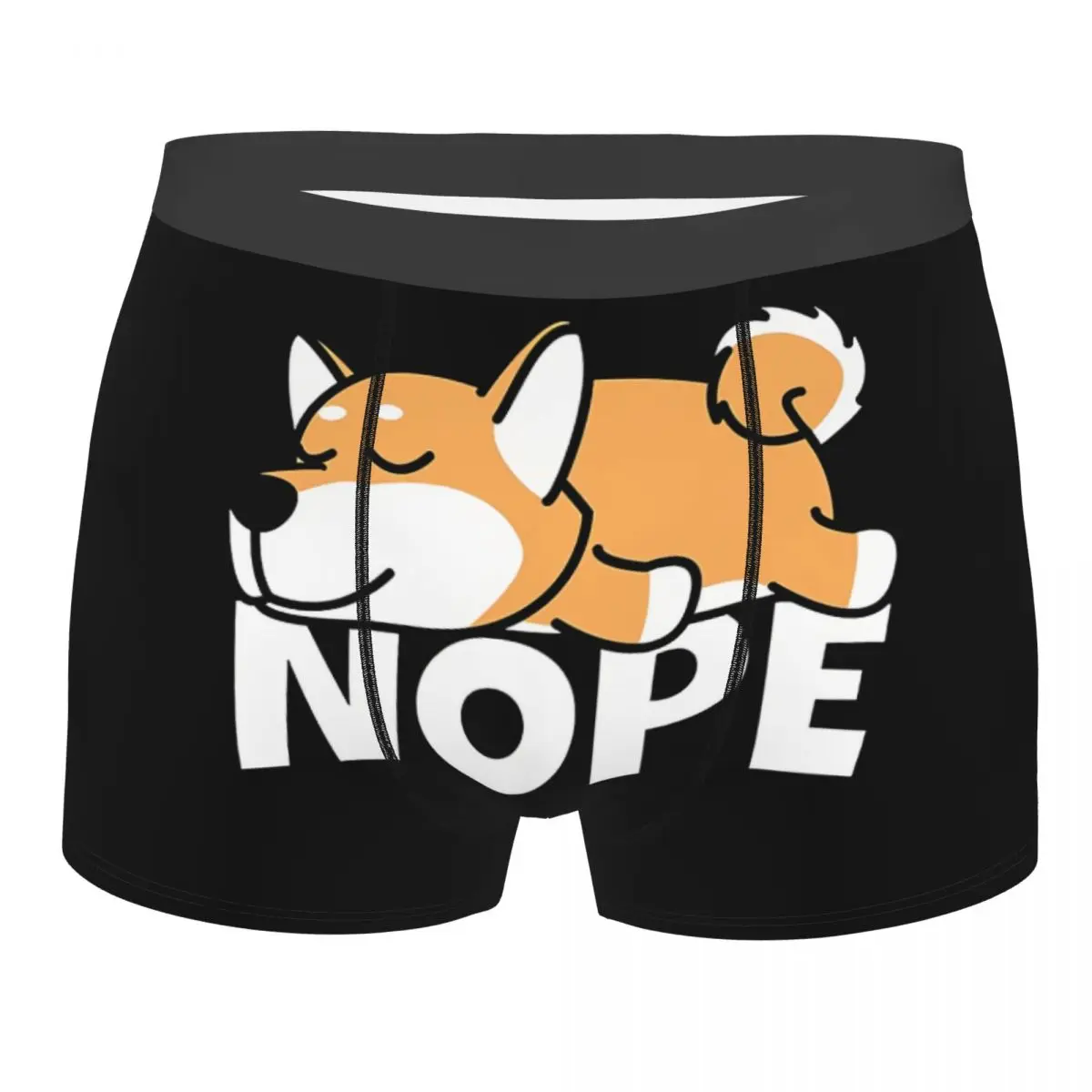 

Nope Man's Boxer Briefs Underwear Shiba Inu Highly Breathable High Quality Sexy Shorts Gift Idea