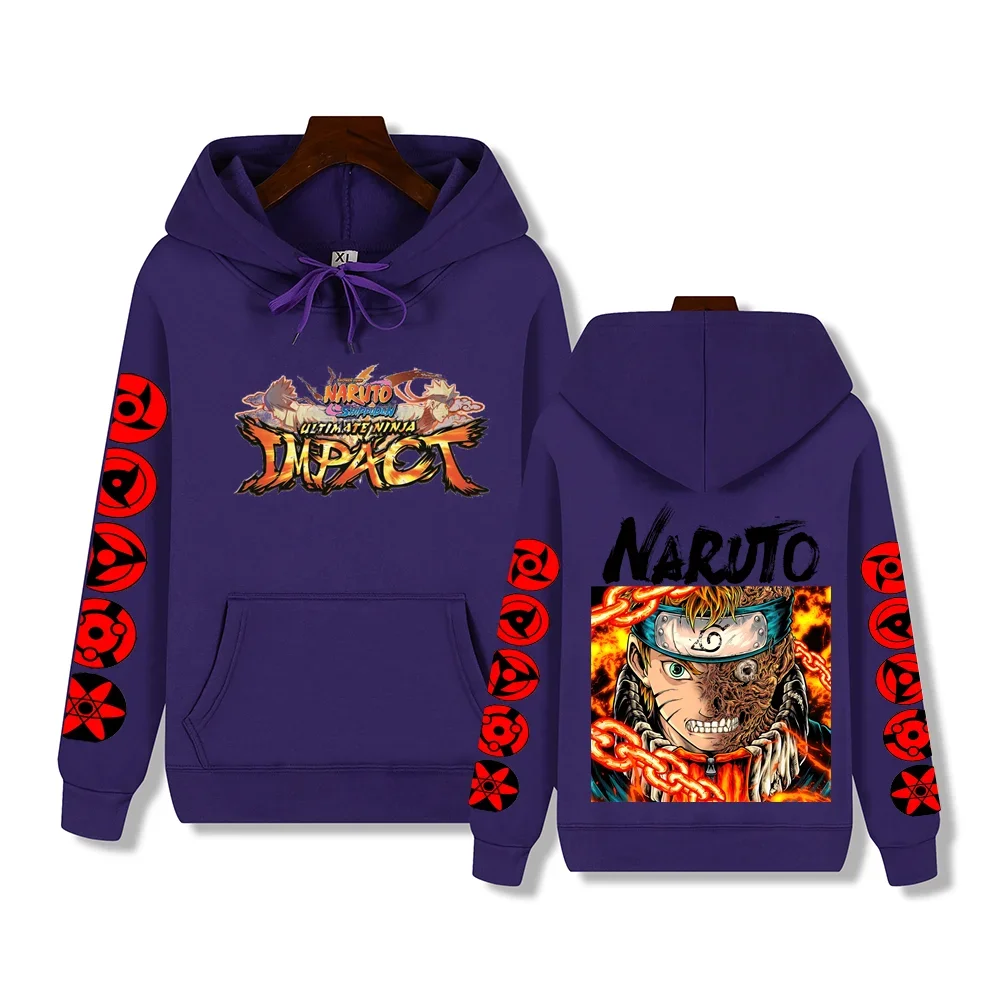 Толстовка с капюшоном и принтом Наруто осенние зимние модные топы уличная одежда