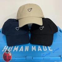 human made hat simple small heart embroidery pattern 2022 men women hip hop outdoor adjustable baseball cap