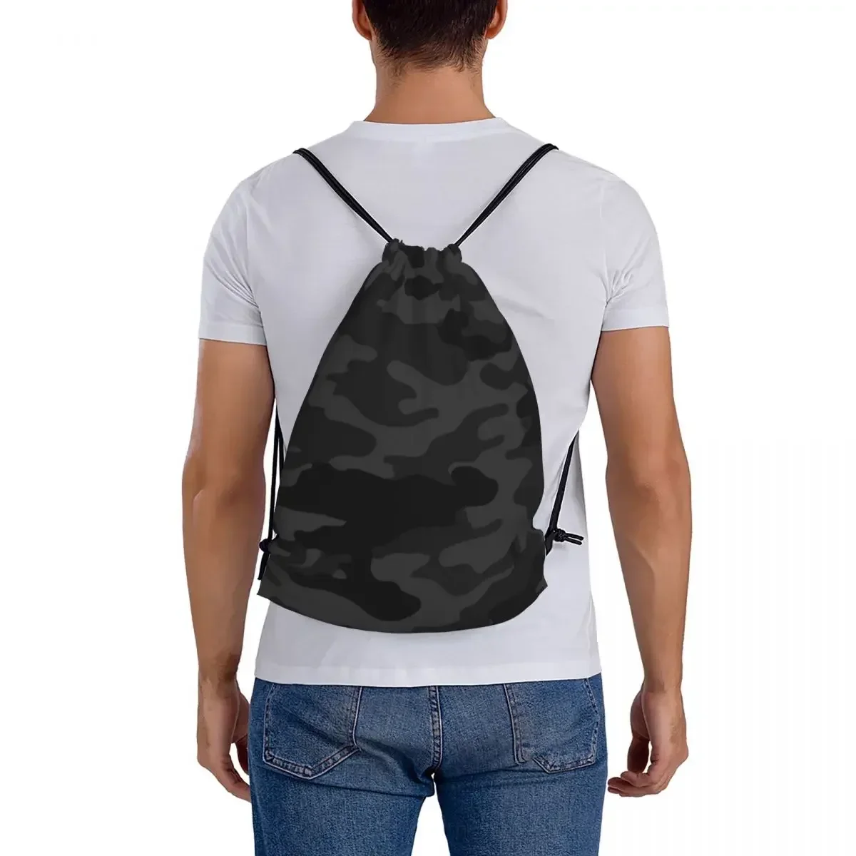 Рюкзаки с камуфляжным узором повседневные сумки на шнурке карманами для мелочей