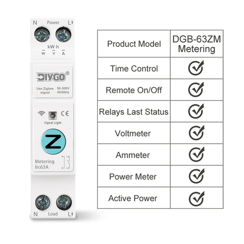 DIY GO  DGB-63Z умный автомат 63A WiFi