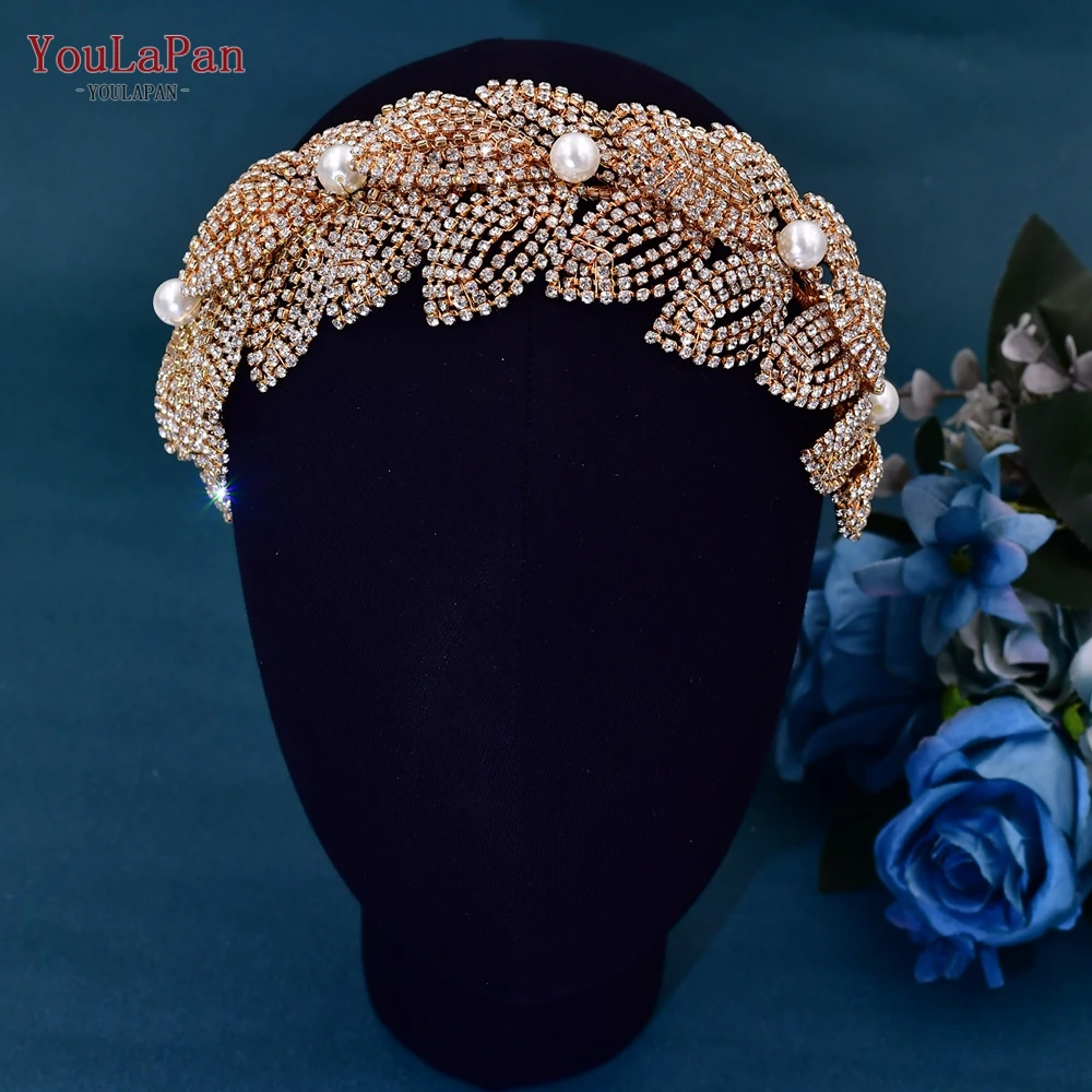 

YouLaPan HP366 стразы свадебные головные повязки Свадебные аксессуары для волос женская тиара и корона для невесты орнамент для волос конкурс головной убор