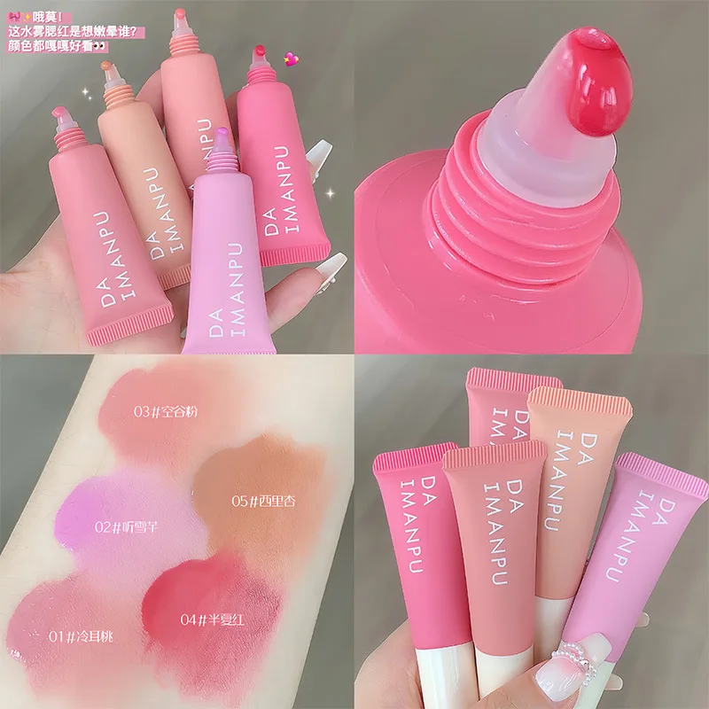 

Multi-Use Makeup Blush Stick,Solid Moisturizer Stick, Shadow Lips and Cheek Blusher, Cream Blush Stick, Waterproof Natural Nude