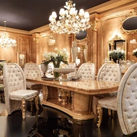 french palace villa custom european style solid wood carved dining tables and chairs combination luxury luxury furniture