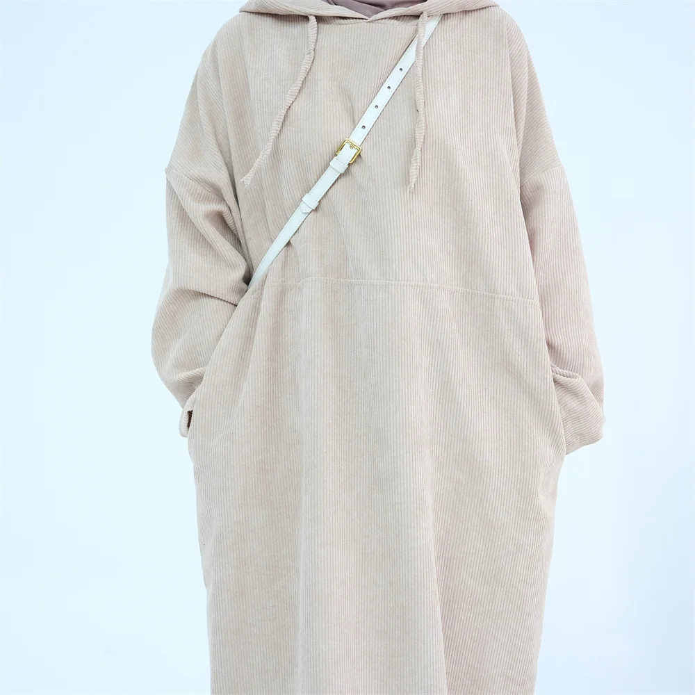 2024 Рамадан Новый Черный Ид Скромные Теплые Зимние Абаи Мусульманские Женщины