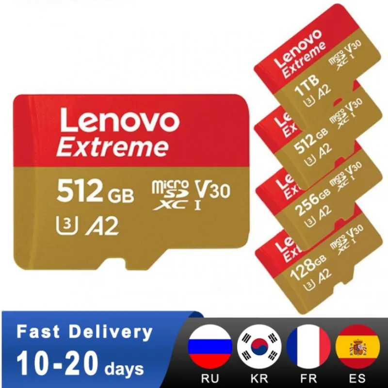 

Карты памяти Lenovo, карта памяти для камеры, 512 гб, 128 гб, 16 гб, 32 гб, 64 гб, Micro Sd карта 128 гб, класс 10, флэш-карта Microsd, TF/SD-карта