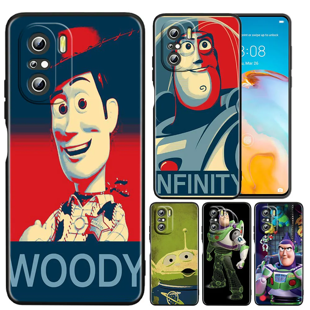 

Anime Toy Story Cool Case For Xiaomi Redmi K50 K40 Gaming K30 K20 Pro 5G 10X 9T 9A 9C TPU Soft Black Phone Cover Capa Coque