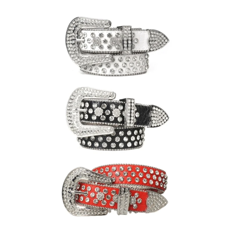 Multi-Color Waist Belt for Dress Adjustable Pin Buckle Waist Belt Shinning  Wide Waist Belt Ladies Skirt Belt