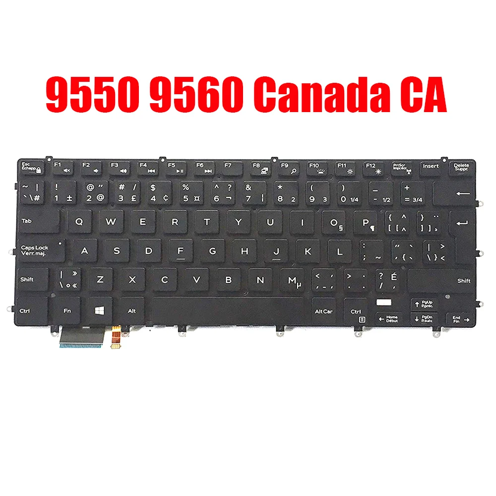 Клавиатура с подсветкой для ноутбука DELL XPS 15 7590 9550 9560 9570 Inspiron 7568 2 в 1 7558 Канада