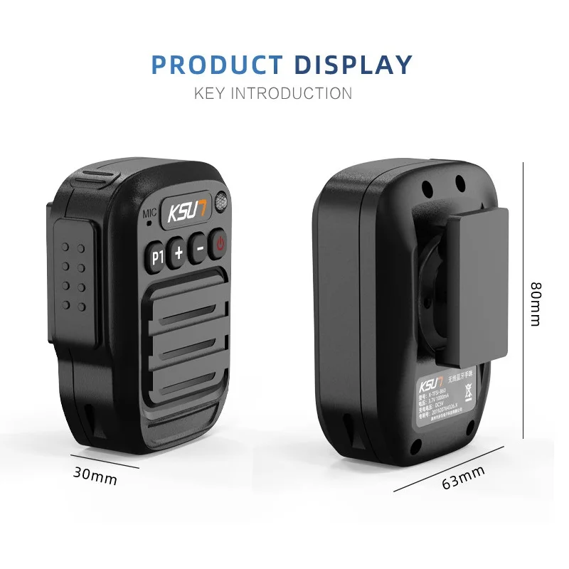 Фото Рация микрофон беспроводной Bluetooth динамик для Zello Radio POC двусторонняя радиостанция портативный динамик KSUT B60 №2