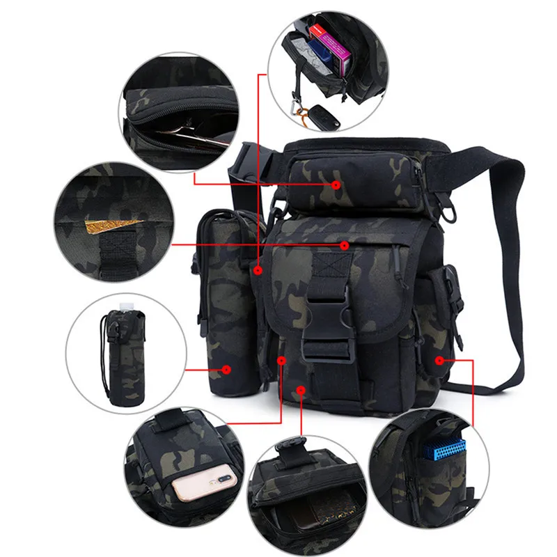 

Package Thigh Men Bag Pouch Multifunctional Military Bag Drop Hiking Thigh Tactical Pack For Leg Outdoor