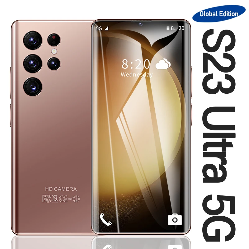 

Мобильные телефоны S23 Ultra 6,8 HD экран смартфон оригинальный 16G + 1T 5G две Sim-карты Celulares Android разблокированный 72 МП 6800 мАч сотовый телефон