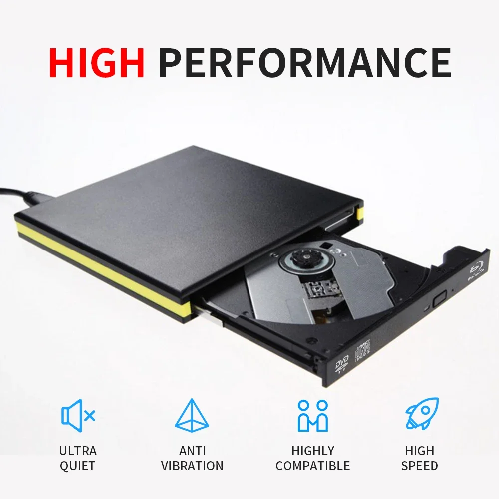 CD/DVD RW 3D Blu Ray записывающее устройство Внешний DVD-привод USB 3.0 для портативного