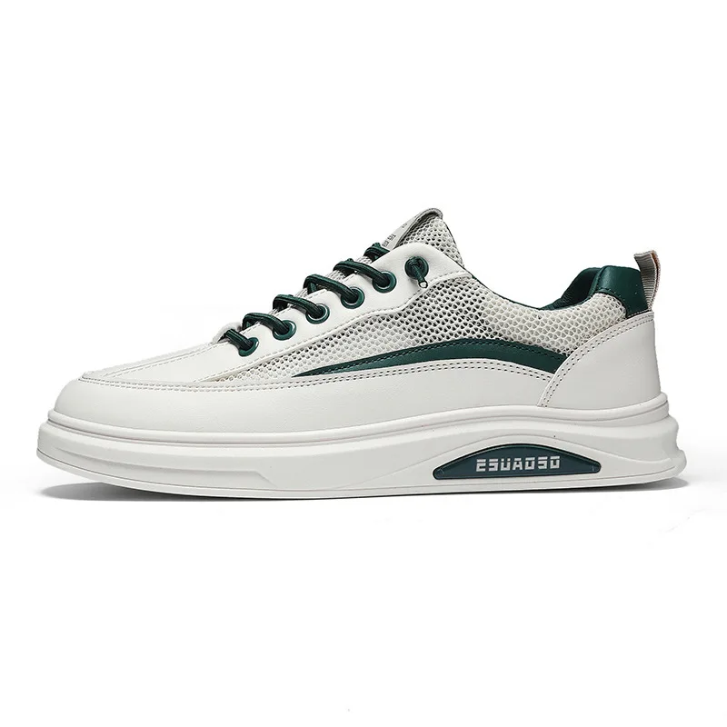 

Новинка весна-осень 2023, Мужские дышащие сетчатые спортивные туфли для отдыха, обувь для скейтборда с закрытым носком и толстой подошвой, муж...