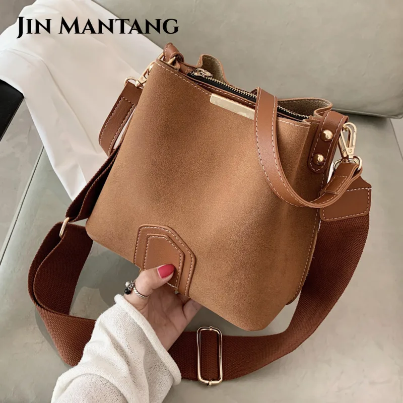 

Винтажные кожаные сумки-мешки для женщин 2022 трендовые дизайнерские сумки через плечо женские сумки на широком ремне