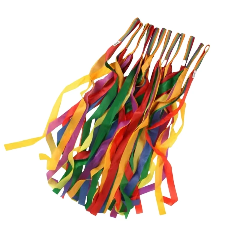 12 шт. танцевальные ленты гимнастическая лента красочная для вращения гимнастика