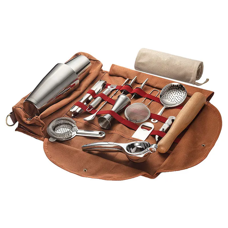 

Bar Tool Bag Bartender Tool Kit Cocktail Shaker Wine Set Bar Bet Bartender Storage Bag New Bartending Tool Storage Bag Toolkit
