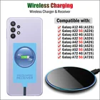 Qi Беспроводное зарядное устройство и USB Type-C приемник для Samsung Galaxy A12 A22 A32 A42 A52 A72 4G 5G беспроводной зарядный адаптер USB Type C соединитель