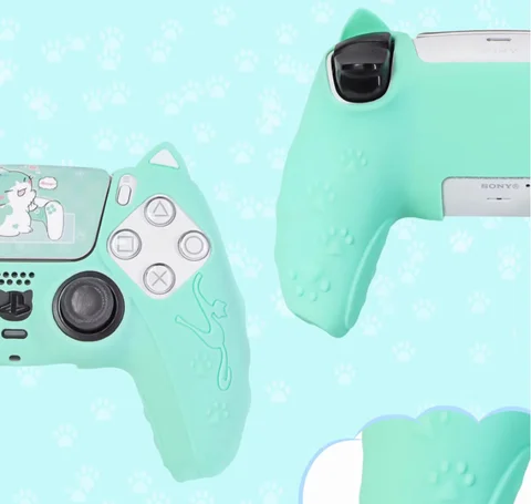 Силиконовый чехол Caysolle Cute Cat Paw для Sony Playstation Dualsense 5