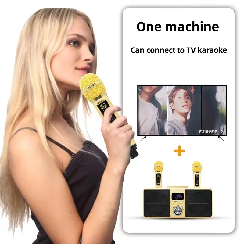 Портативная Bluetooth-Колонка SD309 высокой мощности, беспроводной микрофон для караоке, сабвуфер, домашняя аудиосистема, музыка, 30 Вт