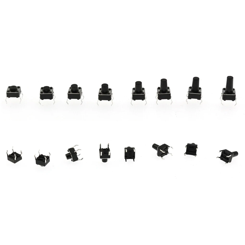 

250 Pieces Kit Tactile Push Button Electronic Equipment Control Switch